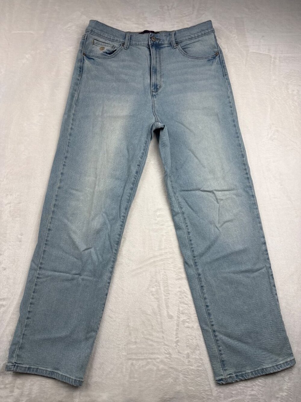 Gloria Vanderbilt Womens Light Wash Denim Jeans Size 10 Straight-Leg High Rise